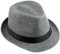 KYEYGWO Panama Fedora Hats for Men Woman, Braid Straw Short Brim Jazz Cap Trilby Hat, Dark Grey