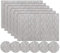 Homcomodar Silver Placemats and Coasters Sets of 6 for Dining Table(Silver Grey)