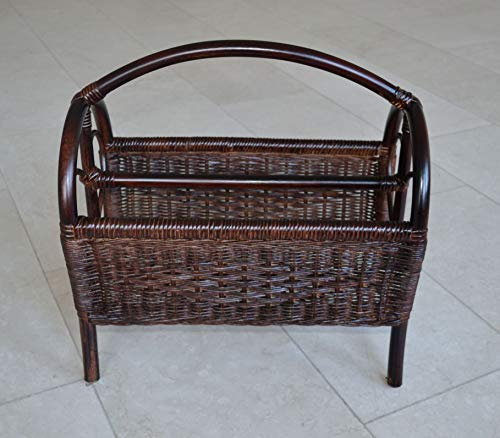 Hansen Rattan-Zeitungsständer braun B 45 T 26 H 45 cm