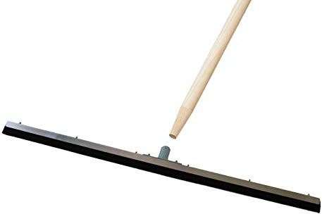 Wasserschieber Metall U-PROFIL - extra stabil - INKLUSIVE Stiel (1 Stück, 100 cm)