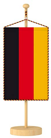 Vispronet® Tischbanner Deutschland Nationalfahne Set ✓ Fahne & Ständer ✓ Kordel-Rand