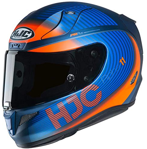 HJC Helmets Herren Nc Motorrad Helm, Schwarz/Orange, M
