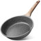 Caannasweis Nonstick Granite Frying Pan Skillet, Non Stick Omelette Fry Pans, Omelet Egg Pan, Stone Cookware Chef's Pan, Induction Compatible, PFOA Free (Gray, 12 Inch)