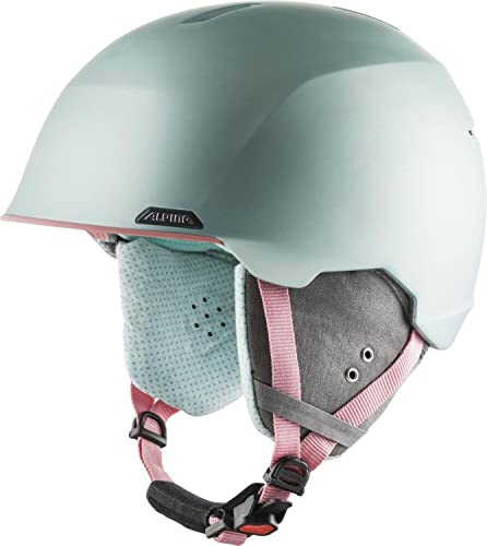 Alpina ALBONA - Sicherer, Bruchfester & Individuell Anpassbarer Skihelm Für Erwachsene, Seagreen-Coral matt, 53-57 cm