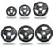 Exersci Rubber Coated Plates Tri-Grip 25 KG Pair - Weight lifting, Gym, Fitness, Squat, Bench Press, Deadlift