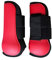 tooloflife Pferde-Sportstiefel, PU, verstellbar, sicherer Beinschutz, Reitausrüstung für Springen, Reiten, Events, Dressur, 2 Stück, Vorderbein, rot, extra groß