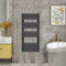 Warmehaus - Radiatore scaldasalviette minimalista per bagno a pannello piatto nero 1000 x 450 mm - Moderno riscaldamento centralizzato termosifone salvaspazio - perfetto per il bagno