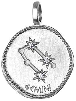 NKlaus Zwillinge Sternzeichen 925 Sterlingsilber 16mm Kettenanhänger Horoskop Zodiak 1690