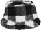 Flexfit Unisex 5003SC-Sherpa Check Bucket Hat Hut, White/Black, one Size