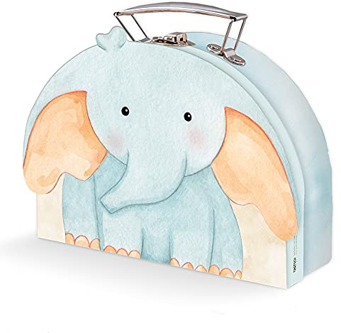Trötsch Koffer mit Formdeckel Elefant: Pappkoffer Reisekoffer Kinder Spielkoffer