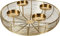 matrasa Korb Adventskranz aus Metall - Kerzenleuchter Design Advent Kerzenhalter schmückbar Ø 36cm Gold