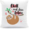 GRAVURZEILE Kissen mit Spruch - Chill mal Dein Leben - Witztige Geschenke - Geschenk für Freunde zum Geburtstag Valentinstag Weihnachten - Geschenk für Sie & Ihn Kissen mit Füllung