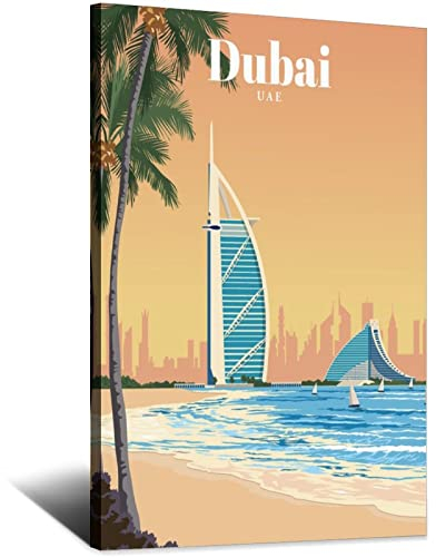 Dubai Vintage-Reise-Poster, Poster, Poster, modernes Geschenk, Schlafzimmer dekorativ
