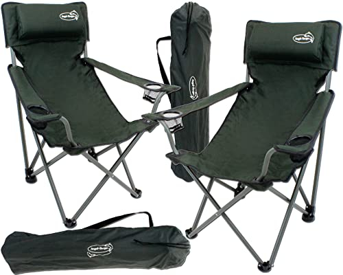 Angel-Berger 2er Set Faltstuhl Angelstuhl Campingstuhl Klappstuhl Karpfenstuhl mit Tragetasche Camping Angeln