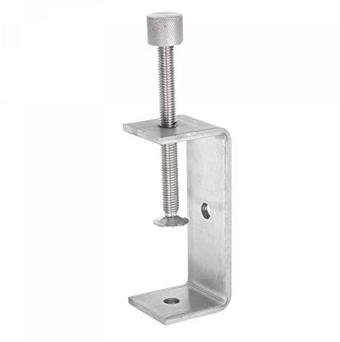 sourcing map C Klemme 120 mm C Clamp C Zwinge Breite Backenöffnung mit Gerändelter Handdrehung aus Edelstahl für Holzbearbeitung Schweißgebäude