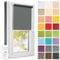 Estika Rollo für Fenster ohne Bohren - 110cm x 220cm - Grau 1-25 Stofffarben, Klemmfix Montage, Fensterrollos für innen, Sichtschutz für Fenster und Balkontür (110 cm Stoffbreite)