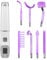 High Frequency Electrotherapy Wand with Display Multi-Functional Portable Handheld Light Therapy Wand for Acne Skin Rejuvenation Hair Growth Facial Device (White Digital Handle with 7 Tubes Purple)