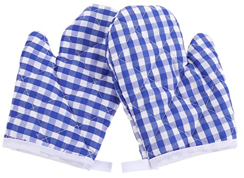 HEMOTON 2pcs Microwave Gloves Children Kitchen Mittens Mini Toys for Kids Heavy Duty Tablecloth Silicone Toys Pot Polyester Toddler High Temperature Resistance Heating Furnace