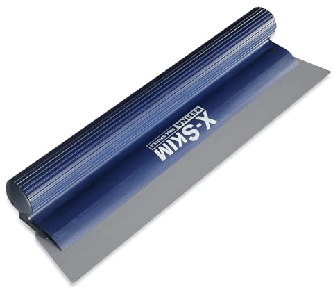 REFINA X-Skim Skimming Blade - 20” (500mm) Plastering Spatula with Interchangeable Plastic Blade - Plazi Roll Grip Skimming Spatula - Rendering, Flooring, Drywalling & Plastering Tools