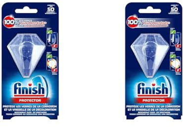 Finish Protector Lavavajillas - Protección del cristal y los colores de la vajilla, hasta 50 lavados (Paquete de 2)