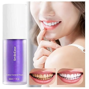 Purple Colour Corrector for Teeth Cleaning, Purple Toothpaste for Tooth Stain Removal, Colour Correcting Tooth Stains, Dental Color Corrector, Teeth Cleaning Foam