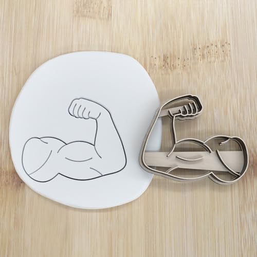 Fitness Biceps cookie cutter Fondant Keksstempel/Ausstechform keksausstecher PLA ca.8cm