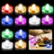 Editbar 12 Stück LED Kerzen Teelichter, LED Tee Lichter Flammenlose Kerzen, Mini Unterwasser Wasserdichte Led Lights, LED Teichbeleuchtung Dekolichter für Party, Hochzeit, Garten - Bunter Farbwechsel