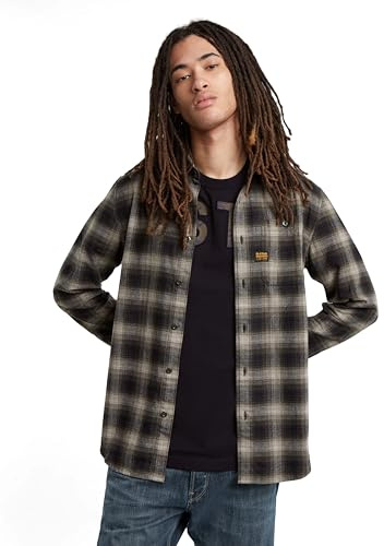 G-Star Herren Bristum 2.0 Slim Hemd, Mehrfarben (dk Moss Arthur Check D23553-D748-G721), L