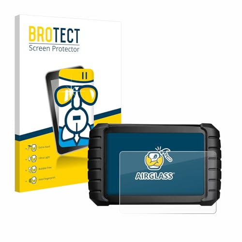 BROTECT Schutzglas für iCarsoft CR Max BT (2024) | Transparenter Displayschutz Made in Germany Schutzfolie Panzer Folie Glas 9H Anti-Fingerprint Einfache Montage Clear
