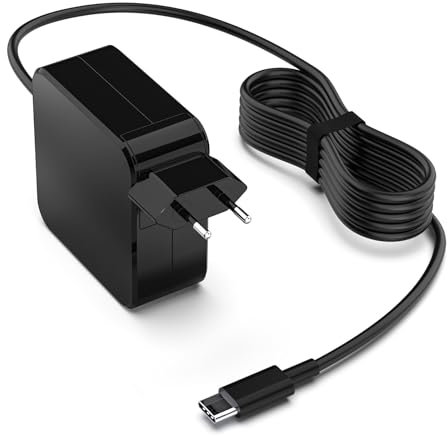Chargeur USB C 65W Ordinateur Portable pour Compatible avec ASUS Zenbook 14 13 Chromebook Flip, Compatible avec Lenovo Thinkpad HP Chromebook Acer Samsung Tablets avec Câble USB C à C de 1.8M