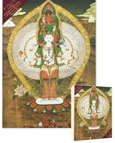 Bristlegrass Wooden Jigsaw Puzzles 500 Pieces Puzzle for Adults Avalokitesvara Bodhisattva with Thousand Hands and Thousand Eyes Puzzles 500 Piece Puzzle - Jjigsaw Puzzles 500 Pieces (500 pcs)