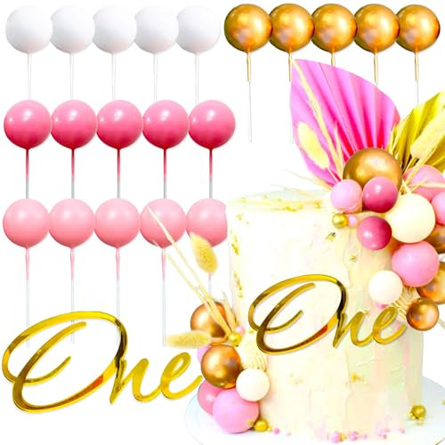 JeVenis Rosa Gold Ein Tortenaufleger Miss Onederful Erste Torte Topper Onederful First Birthday Tortendekorationen für Rosa Geburtstag Partyzubehör