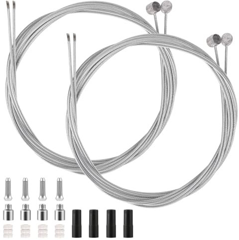 4 Stück Bicycle Brake Cable Set, Universal Mountainbikes Bremse Kabel Fahrrad-Bremskabel-Set, austauschbares BMX-Bremskabel mit Fahrradkabel-Endkappen und O-Ringen, professionelles Fahrrad-Schaltkabel
