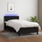 SECOLI Boxspringbett 100x200 Mit Matratze Und Lattenrost, LED Polsterbett, Bett Komplett - Schwarz