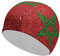 Bonnet de bain drapeau national marocain du Maroc pour homme et femme - Bonnet de bain pour cheveux longs - Étanche