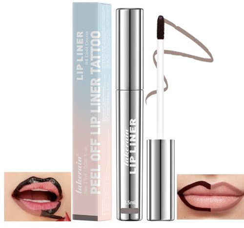 SHEBEEDO Lip Liner Stain Peel Off With Rich And Anti-Smudge Formula Peel Off Lip Liner Stain Precise Application LipLiner With Silky Texture Hyaluronic Acid Peel Off Lip Stain(#4 Cool Cocoa)