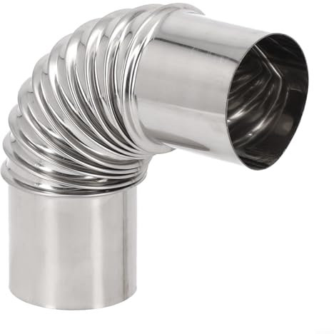 Rivestimento flessibile in acciaio inox per canna fumaria, tubo rigido multi combustibile stufe per sistemi di ventilazione (80 mm)