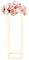 Mudshape Metal Flower Stand Deco for Wedding Table Centrepiece Gold Floor Pillar Holder, 100 cm Rectangular Metal Column Flower Stand Plant Stand Stage Column Stand for Wedding Celebration Party