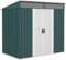 Outsunny 6.5 x 4FT Galvanised Metal Garden Shed with Double Sliding Doors and 2 Vents, Lockable Tool Storage House with Foundation Kit, Green