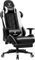 EXRACING Gaming Stuhl Racing Gamer Stuhl, Ergonomischer Gaming Sessel mit biionische Rückenlehne, Gaming Chair PU Leder PC-Stuhl Verbreiterte Rückenlehne 150KG, Schwarz-Weiß
