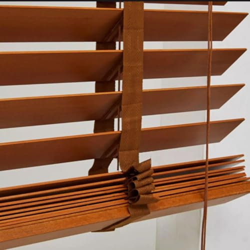 Wood Venetian Blinds for Windows 50mm Wide Slats PVC Window Shades White Tape Blind,Light Filtering Venetian Shades,Privacy Shutters(150x220cm/59x86.5in)