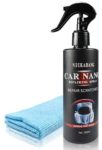 dellyy Polish Coche, Automotive Oil Film Cleaning Spray, Kit Limpieza Moto, Limpia Suciedad Coche, Limpia Manchas de Agua Coche, Nanosparkle Spray, Tratamiento Antilluvia Parabrisas