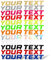 ERREINGE Set di 3 Adesivi PERSONALIZZABILI | Stickers prespaziati | compatibile per parabrezza, cofano auto, lunotto, carena moto, bici, casco, specchietto (40 cm)