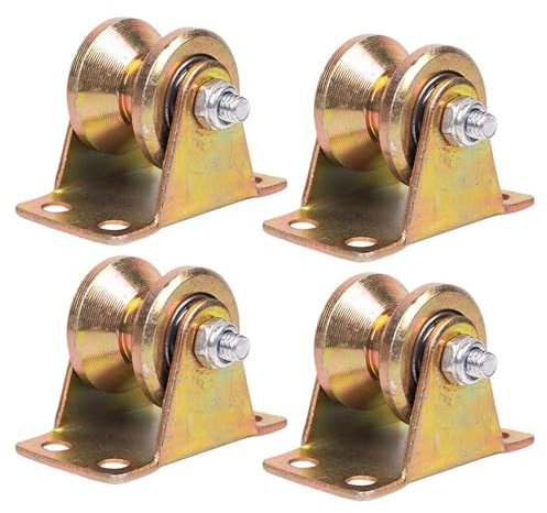 4 Stück Umlenkrolle Stahlseil, Umlenkrollen für Seile 6mm, Seilrolle mit 2 Kugellager
