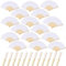 20 PCS Hand Held Folding Bamboo Paper Fans for Dancing,Summer Party, Wedding Party, Wall Decoration, Party Favor, DIY