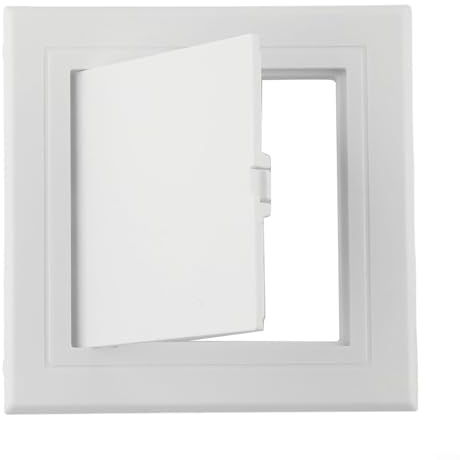 Einfach zu installierende weiße ABS-Abdeckung, passt perfekt in Wände oder Decken und ermöglicht gleichzeitig Wartungszugänglichkeit (300 x 300 mm)