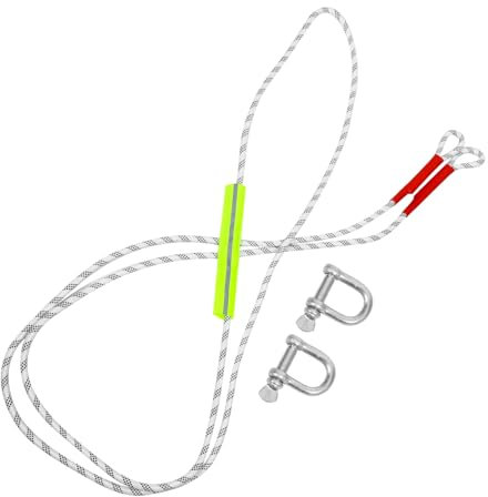 TOPBATHY 3t Heavy Duty Towing Rope for Truck Car Tow Rope Strong Steel Buckles Emergency Towing Strap for Vehicles