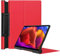 Compatibile con Lenovo Yoga Tab 13 YT-K606F Custodia per tablet leggera Trifold Stand PC Hard Back Cover Protettiva Full Body Robusto Antiurto ZY (ROSSO)