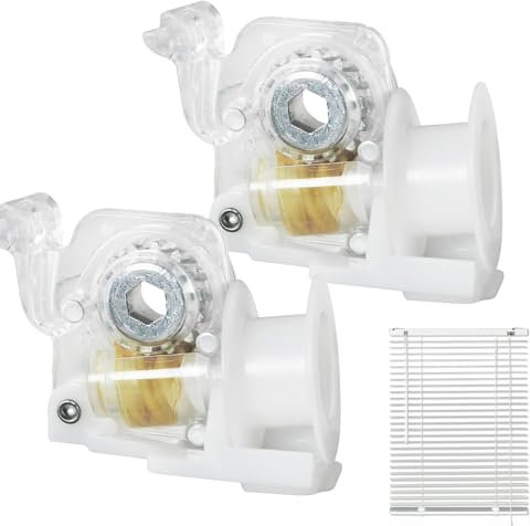 2Pcs Venetian Blind Tilt Mechanism Replacement Parts 45×38mm Hex Hole 6mm Brackets