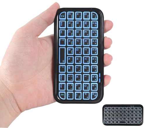 Tastiera Bluetooth ultra sottile mini tastiera wireless con retroilluminazione cablata e Bluetooth ricaricabile silenziosa tascabile da viaggio portatile 49 tasti tastiera cordless per smartphone